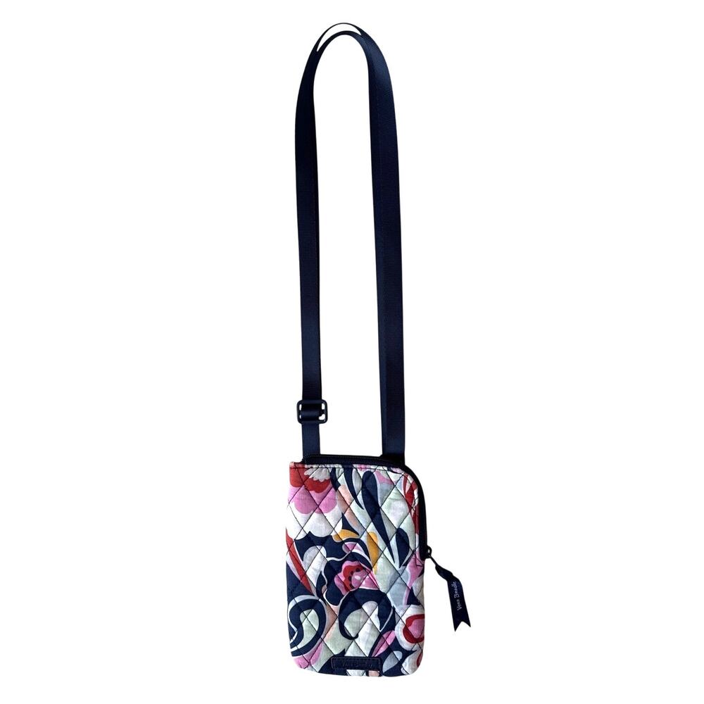 Vera Bradley Mod Paisley RFID Mini Cellphone ID Crossbody Quilted